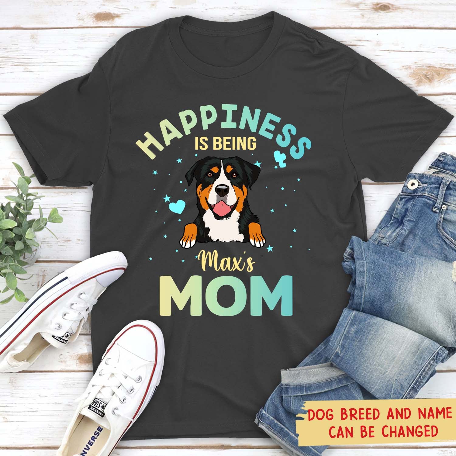 Being A Dog Mom 2 - Personalized Custom Unisex 5.3 oz T-shirt for Pet Lovers