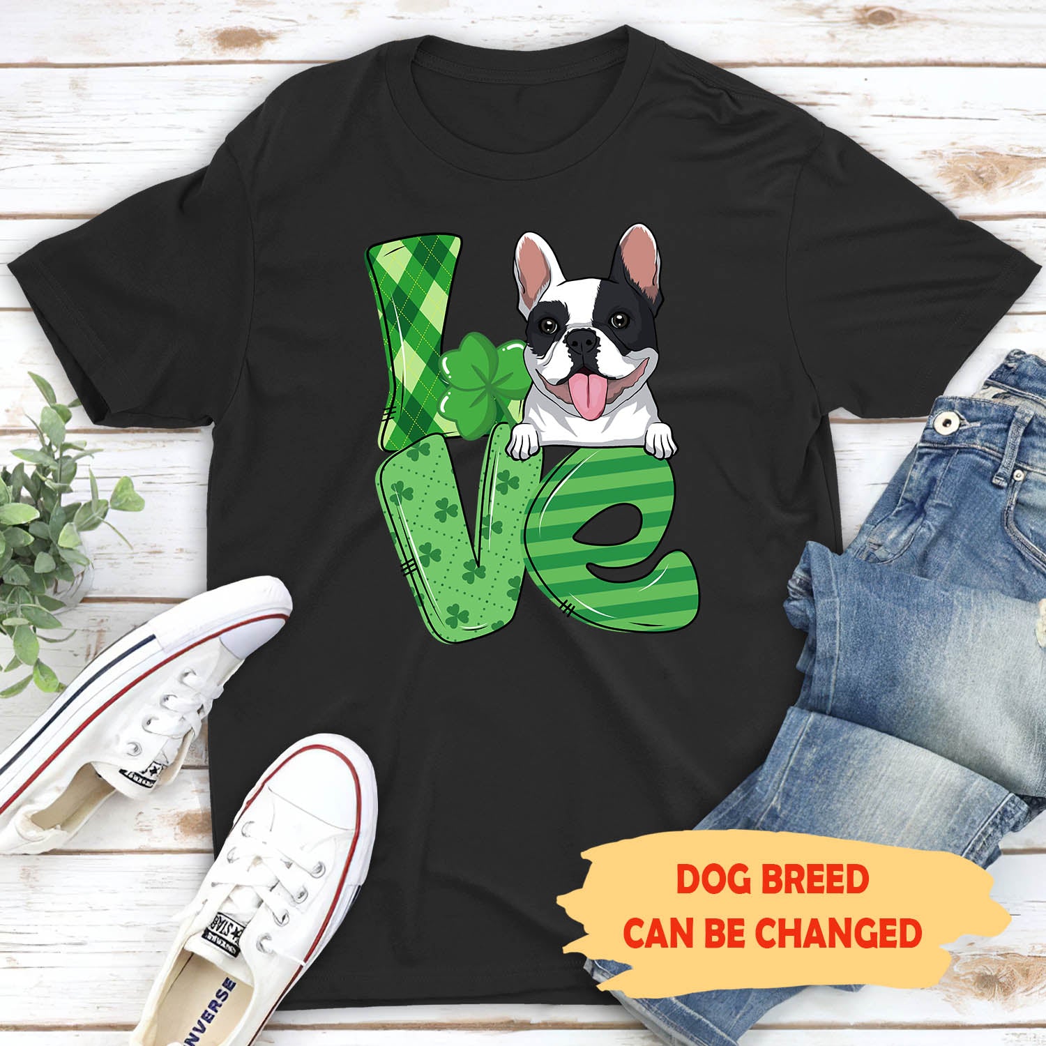 Love St Patrick - Personalized Custom Unisex T-shirt - Ideal Gifts For Dog Lovers