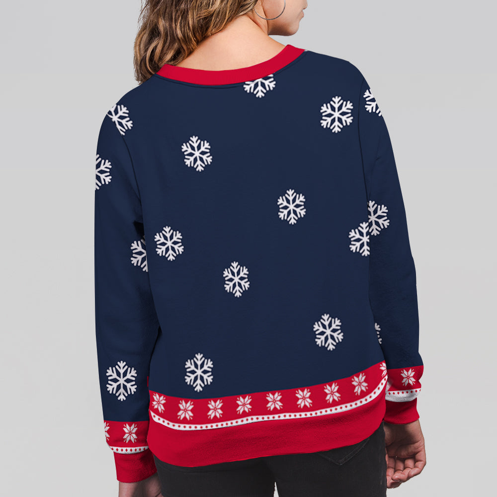 Unique Personalized Custom All-Over-Print Cat Dad/Mom Winter Sweatshirt - Ideal Gift for Pet Lovers
