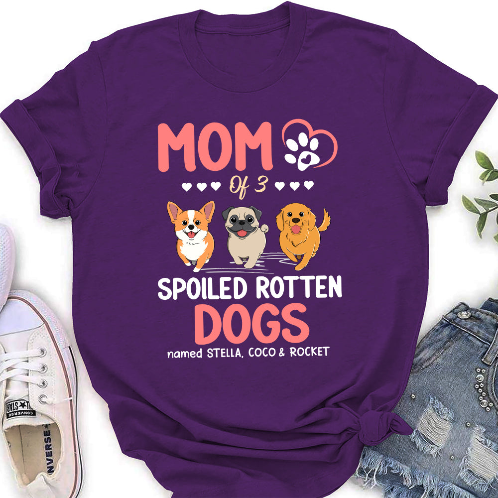 Personalized Custom Women's T-shirt for Parents of Spoiled Dogs - A Perfect Pet Lover's Gift