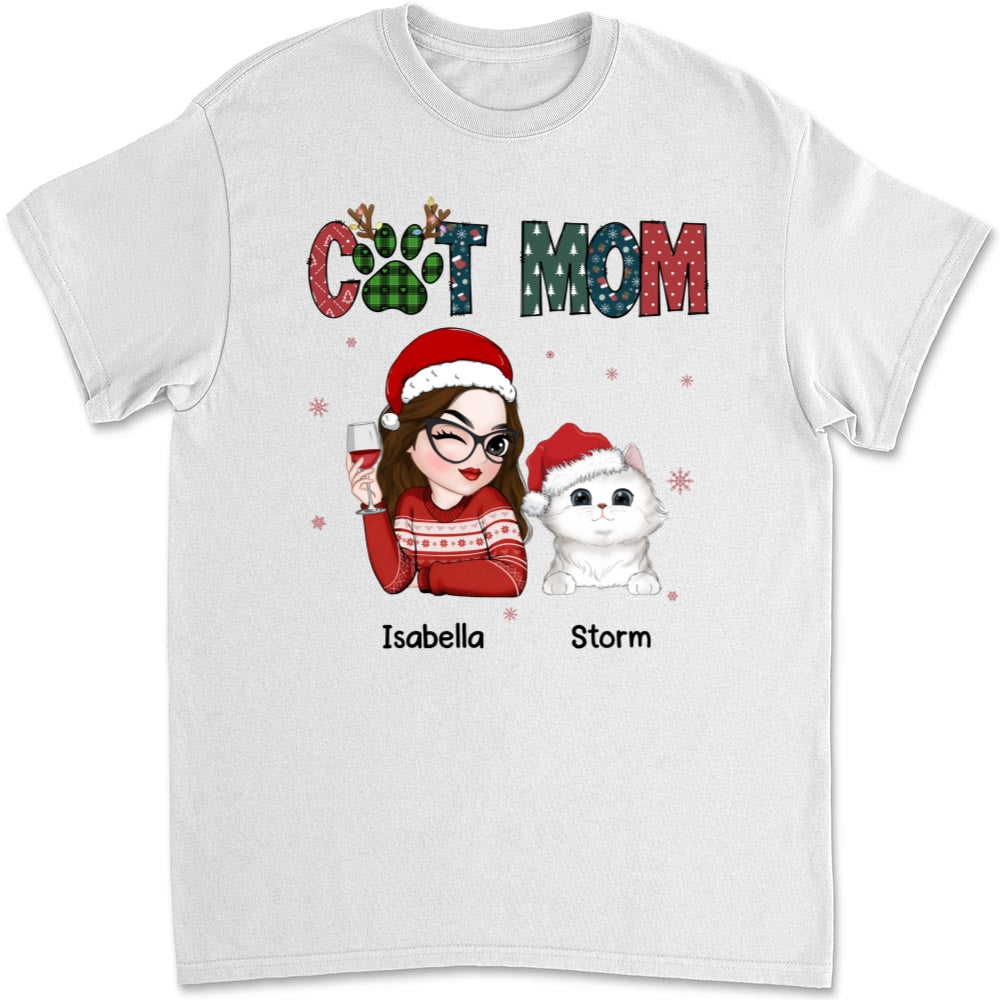 My Lovely Cat Mom - Personalized Custom Unisex 5.3 oz T-shirt for Pet Lovers