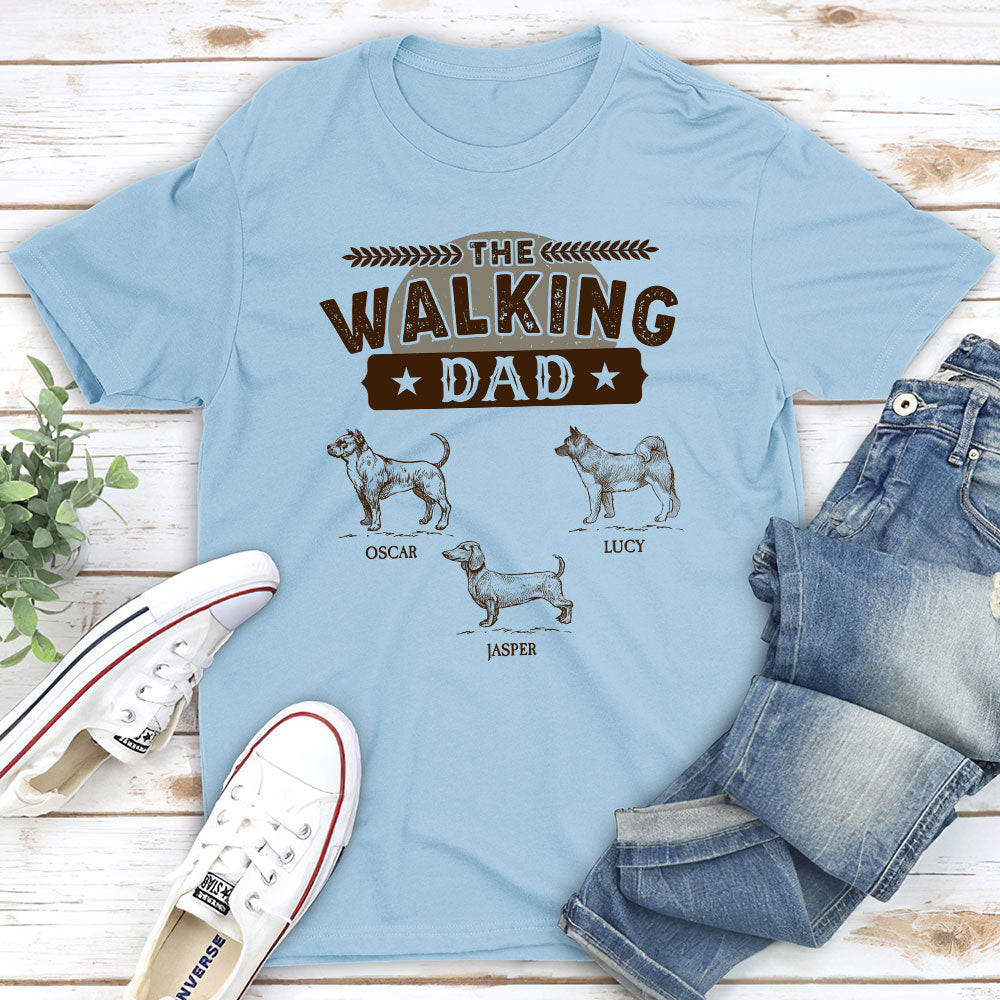 The Vintage Walking Dad - Personalized Custom Unisex 5.3 oz T-shirt for Pet Lovers