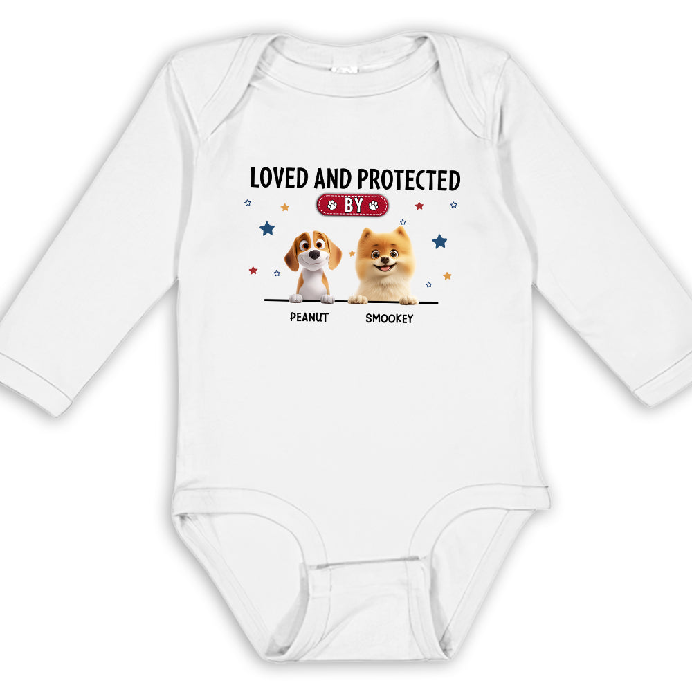 Adorable Personalized Long Sleeve Baby Onesie for Cherished Baby Love and Protection