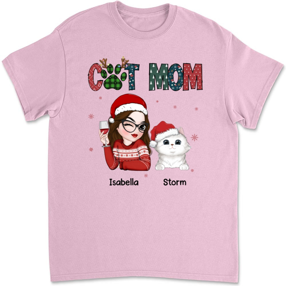 My Lovely Cat Mom - Personalized Custom Unisex 5.3 oz T-shirt for Pet Lovers