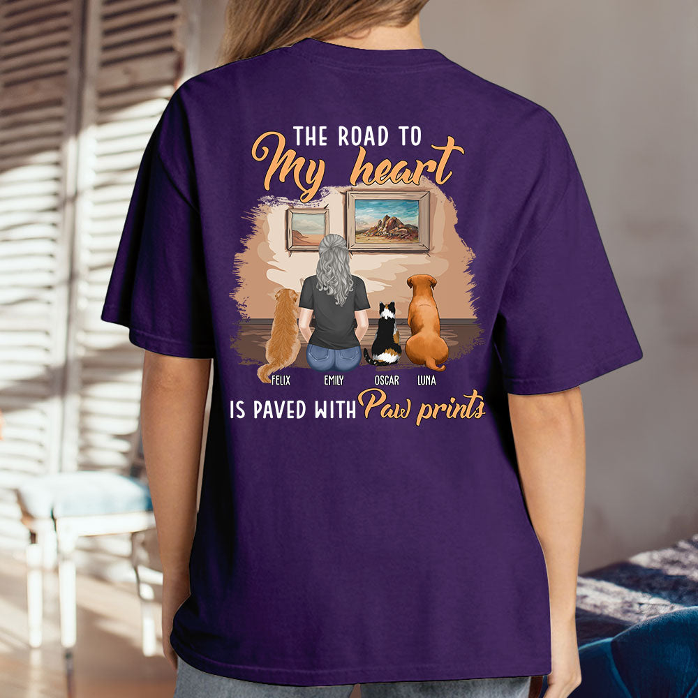 My Paw Prints - Personalized Custom Unisex 5.3 oz T-shirt for Pet Lovers