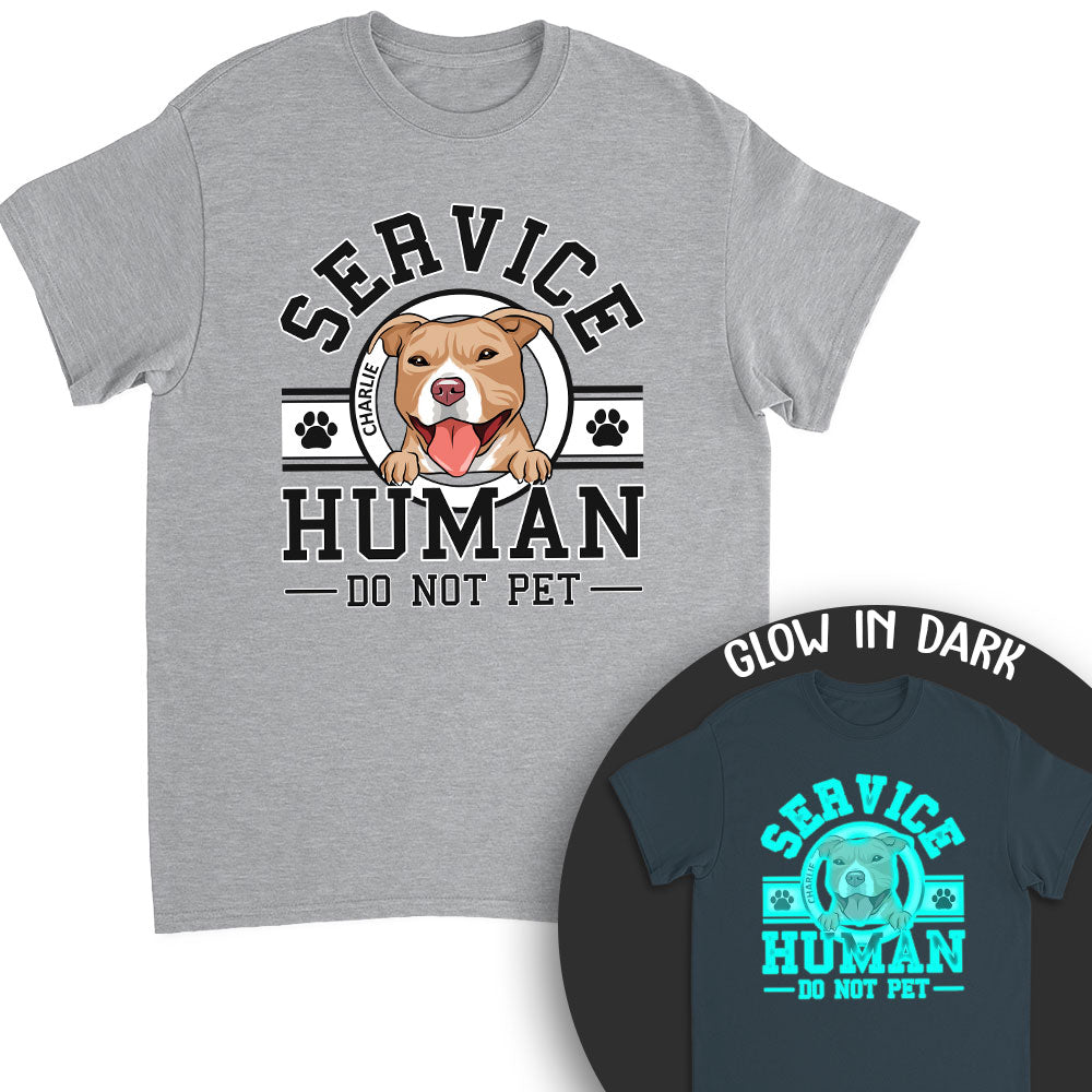 Dog Service Human Logo - Personalized Custom Fluorescent Unisex 5.3 oz T-shirt