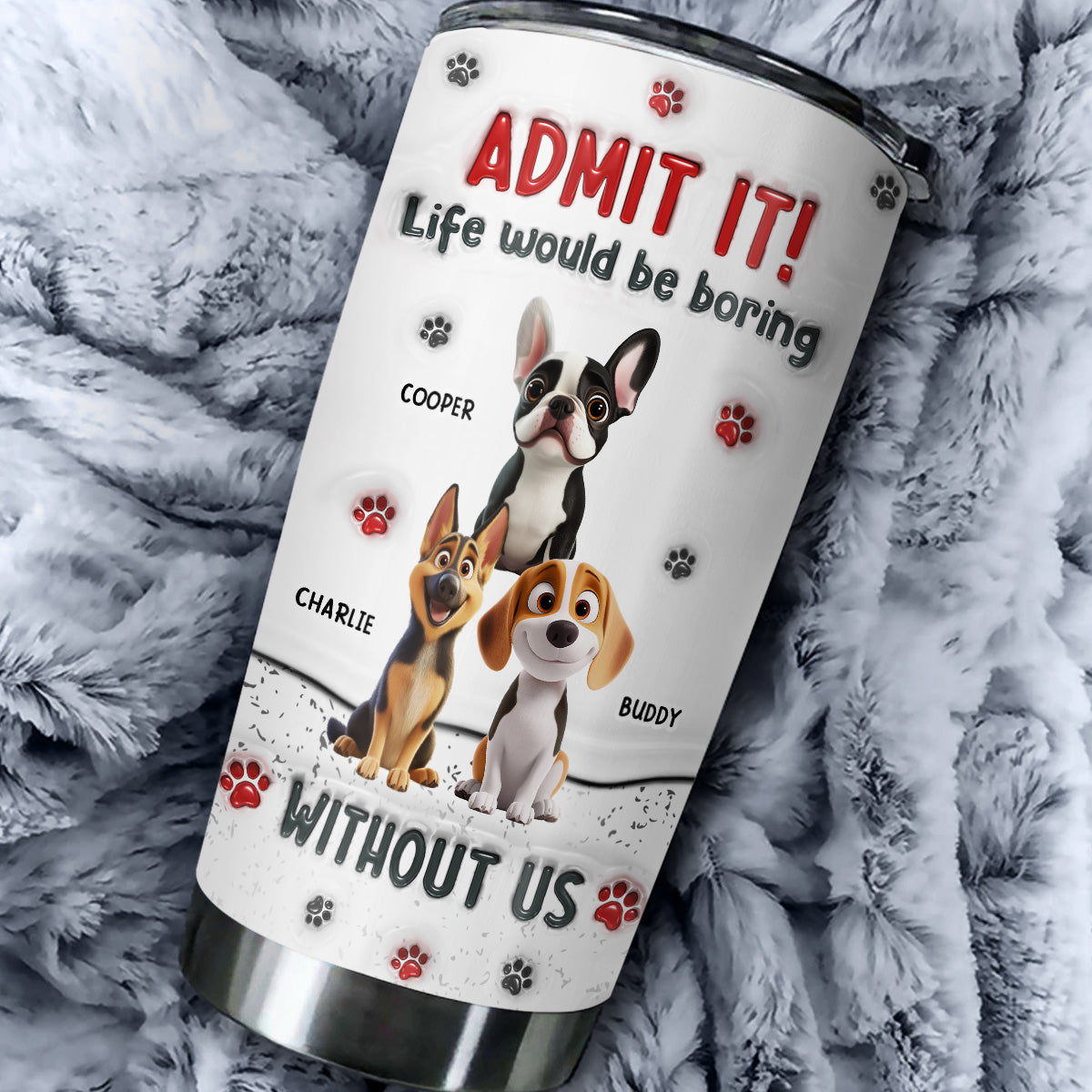 Accept It - Customizable 3D Inflated Effect Personalized 20oz Stainless Steel Tumbler