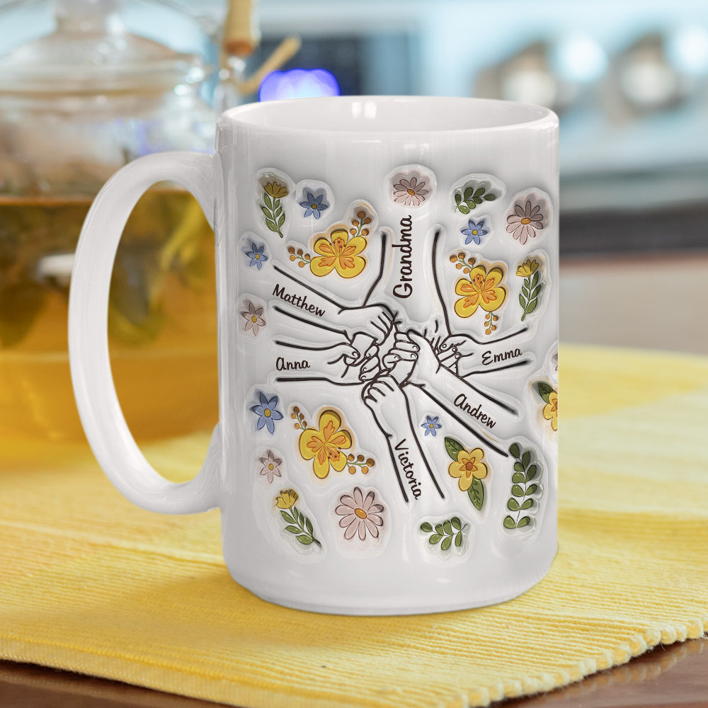 Personalized Custom 3D Inflated Effect Ceramic Mug - Hold Hands and Hearts with Every Sip