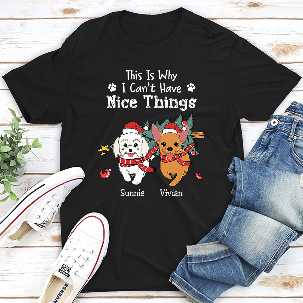 The Reason Is Here - Personalized Custom Unisex 5.3 oz T-shirt for Pet Lovers
