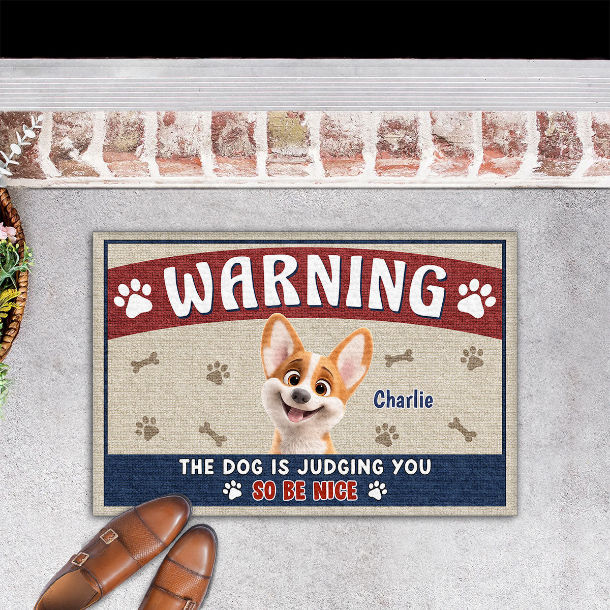 Personalized Custom Doormat - Dogs Are Judging You, Be Nice! Ideal for Pet Lovers