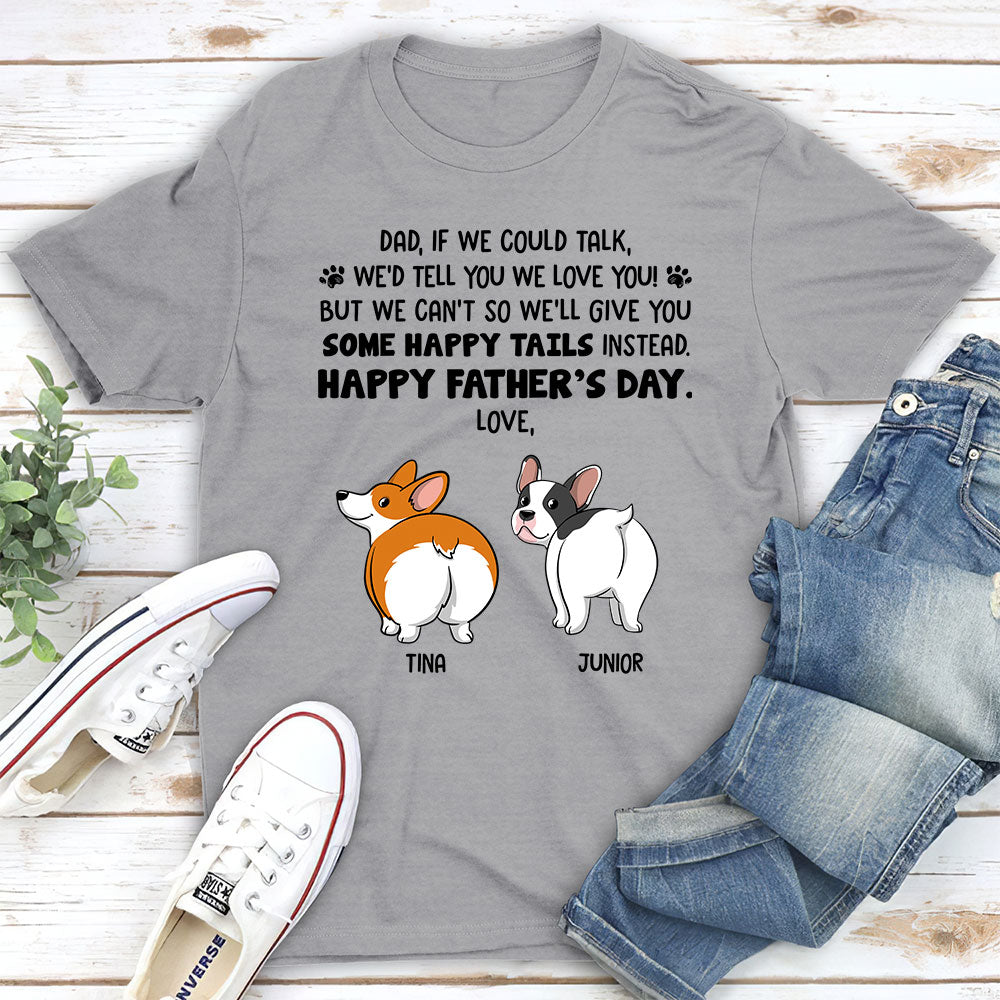 Happy Tail Instead - Personalized Custom Unisex 5.3 oz T-shirt for Pet Lovers