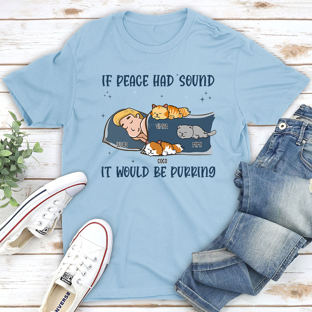 If Peace Has Sound - Personalized Custom Unisex 5.3 oz T-shirt for Pet Lovers