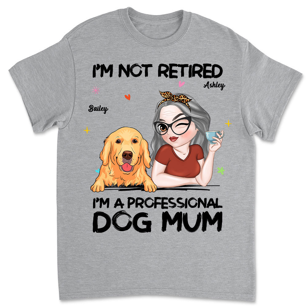 Exclusive Professional Dog Mom - Personalized Custom Unisex 5.3 oz T-Shirt for Pet Lovers
