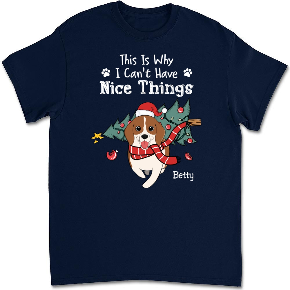 The Reason Is Here - Personalized Custom Unisex 5.3 oz T-shirt for Pet Lovers
