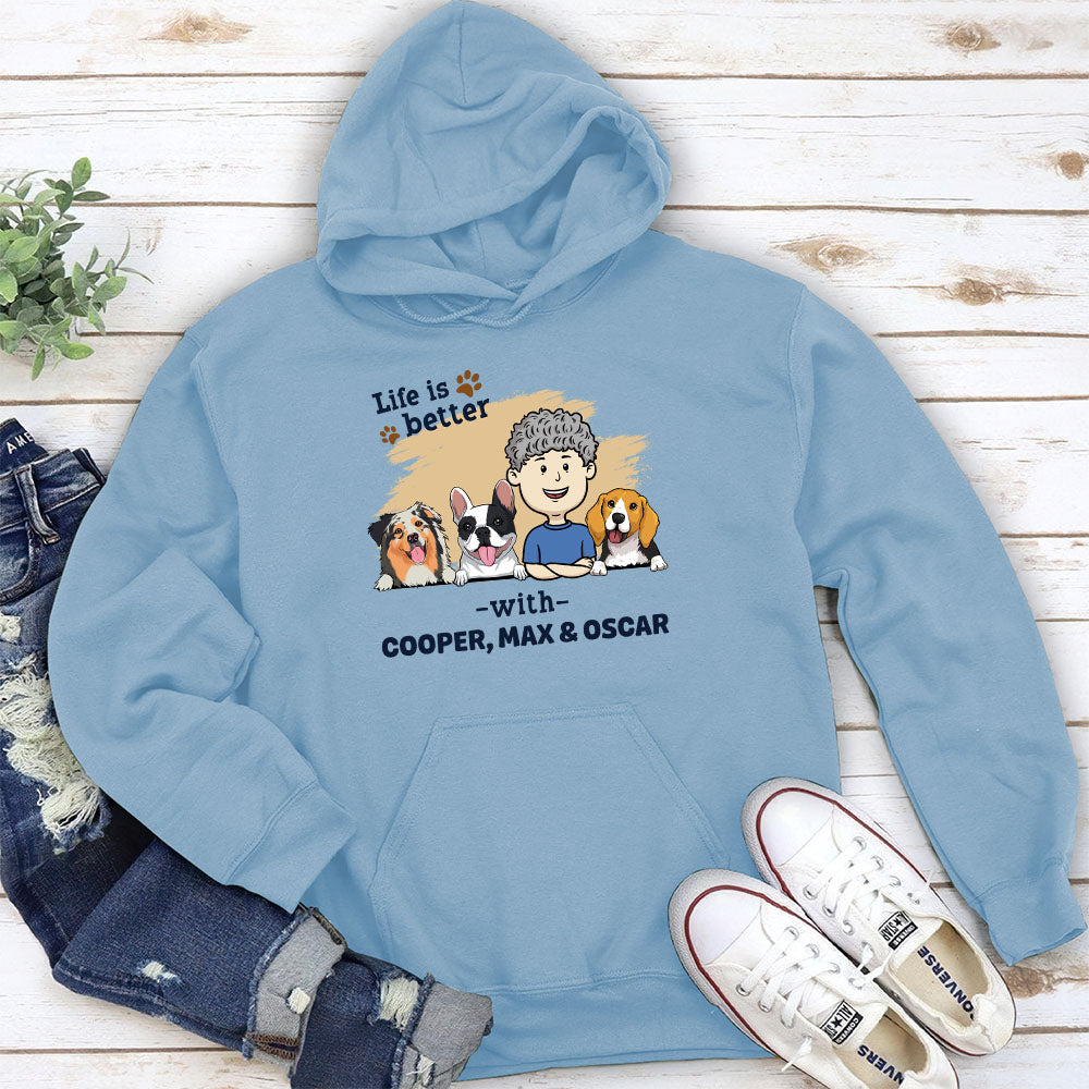 With Dog – Personalized Custom Unisex 8.0 oz Hoodie for Pet Lovers