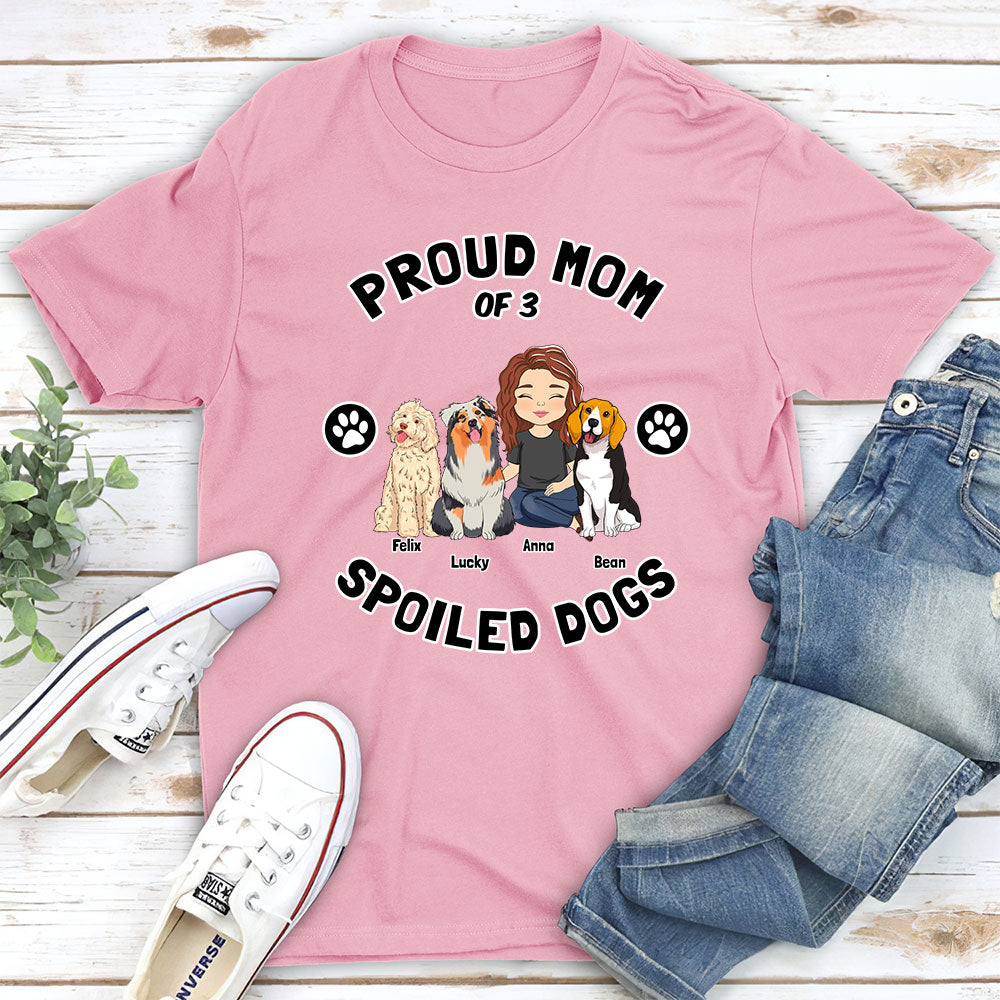 Spoiled Dog Parent - Personalized Custom Unisex 5.3 oz T-shirt for Pet Lovers