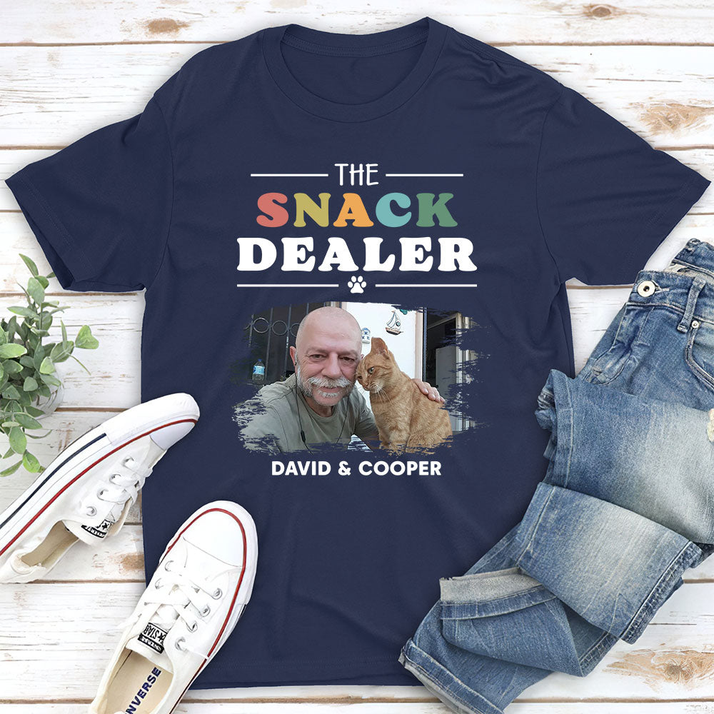 Customizable Personalized Unisex Pets Snack Dealer Photo T-shirt