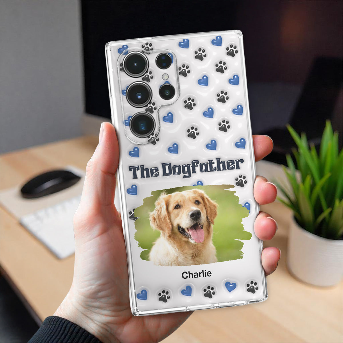 Stylish Dog Dad - Exquisitely Personalized Custom 3D Inflated Effect Smartphone Case