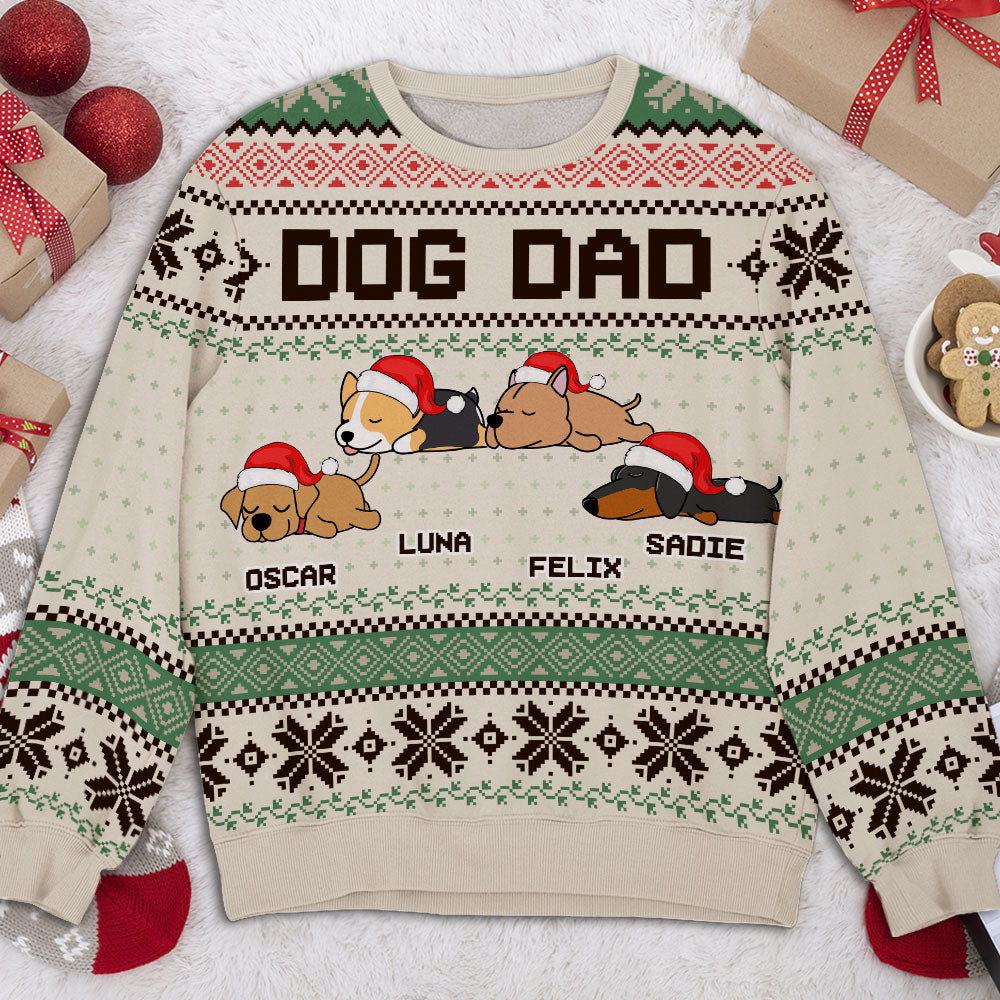 Personalized Custom All-Over-Print Little Christmas With Dog Unisex Sweatshirt