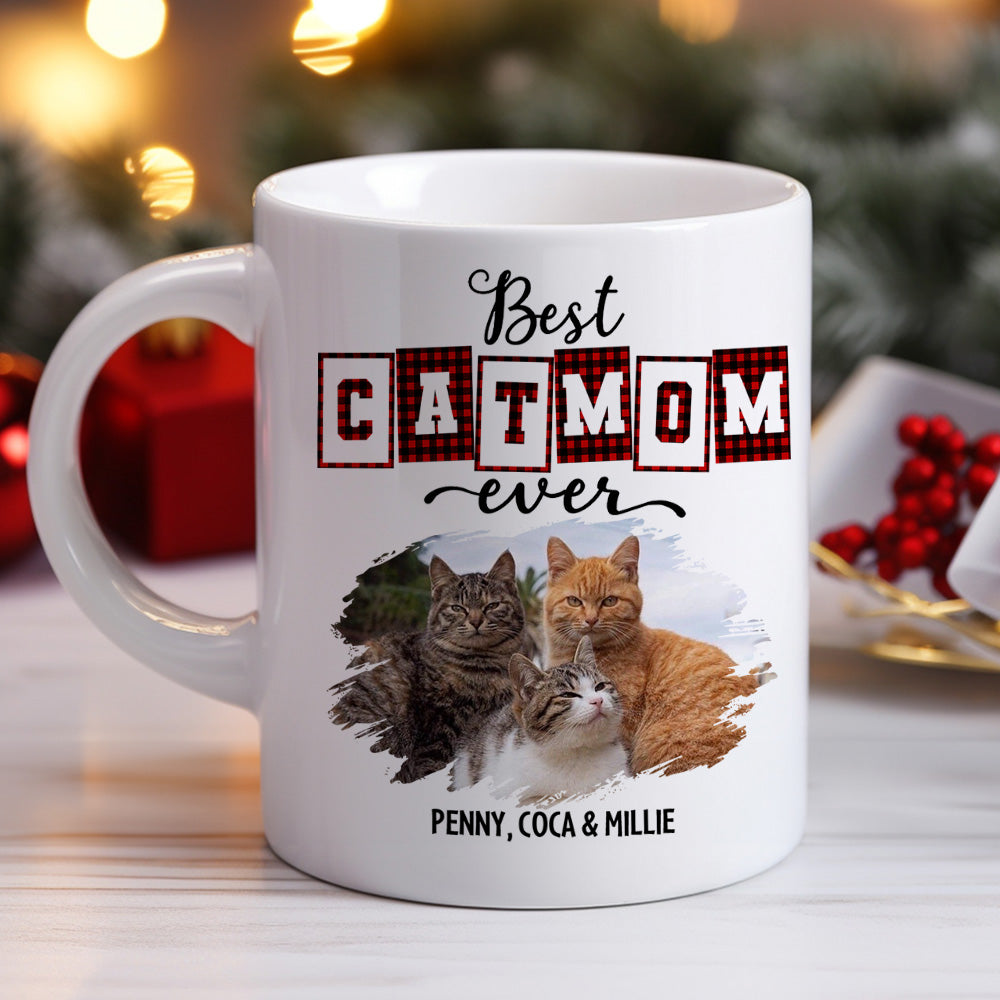 Top-Rated Personalized Custom Coffee Mug for the Best Cat Mom and Dad of the Year