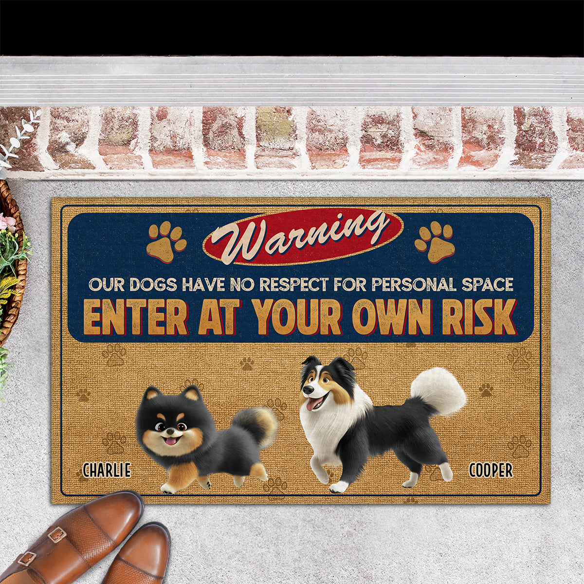 No Respect For Personal Space - Customizable Personalized Pet Doormat with Vibrant Sublimation Printing