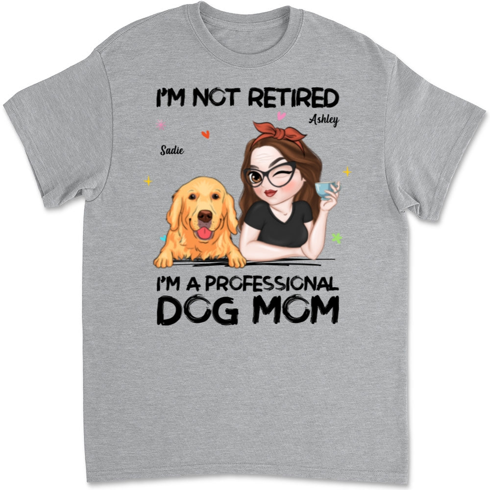 Exclusive Professional Dog Mom - Personalized Custom Unisex 5.3 oz T-Shirt for Pet Lovers