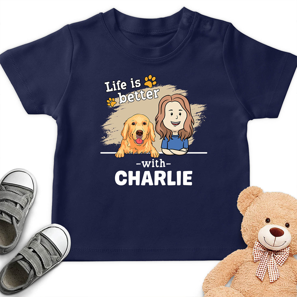 With Pet 2 - Personalized Custom Unisex 5.3 oz Youth T-shirt for Pet Lovers