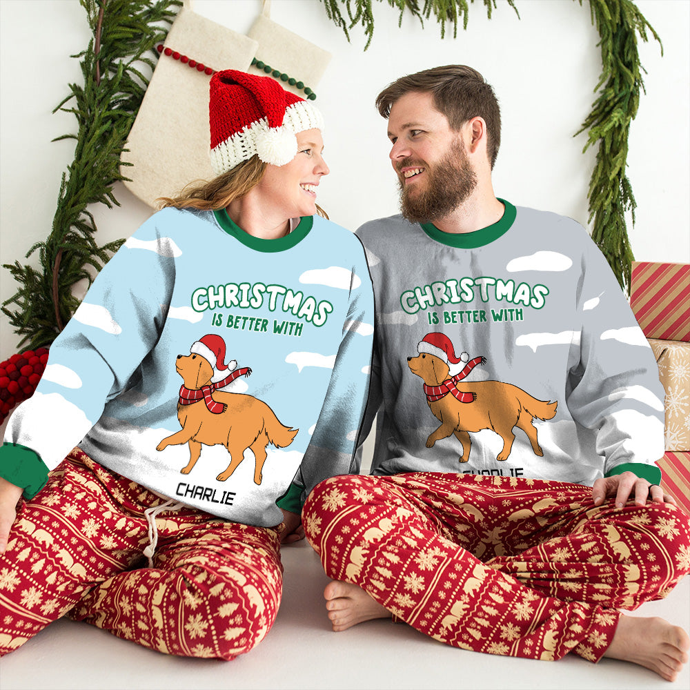 Better Christmas - Personalized Custom All-Over-Print Unisex 8.8 oz Polyester Blend Sweatshirt for Pet Lovers