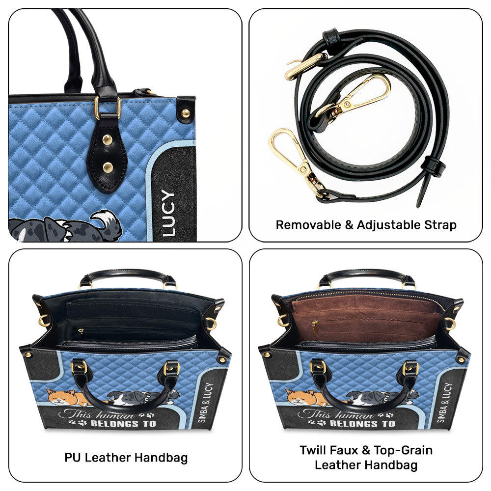 This Human Belongs - Exclusive Personalized Custom Leather Handbag for Baby Lovers