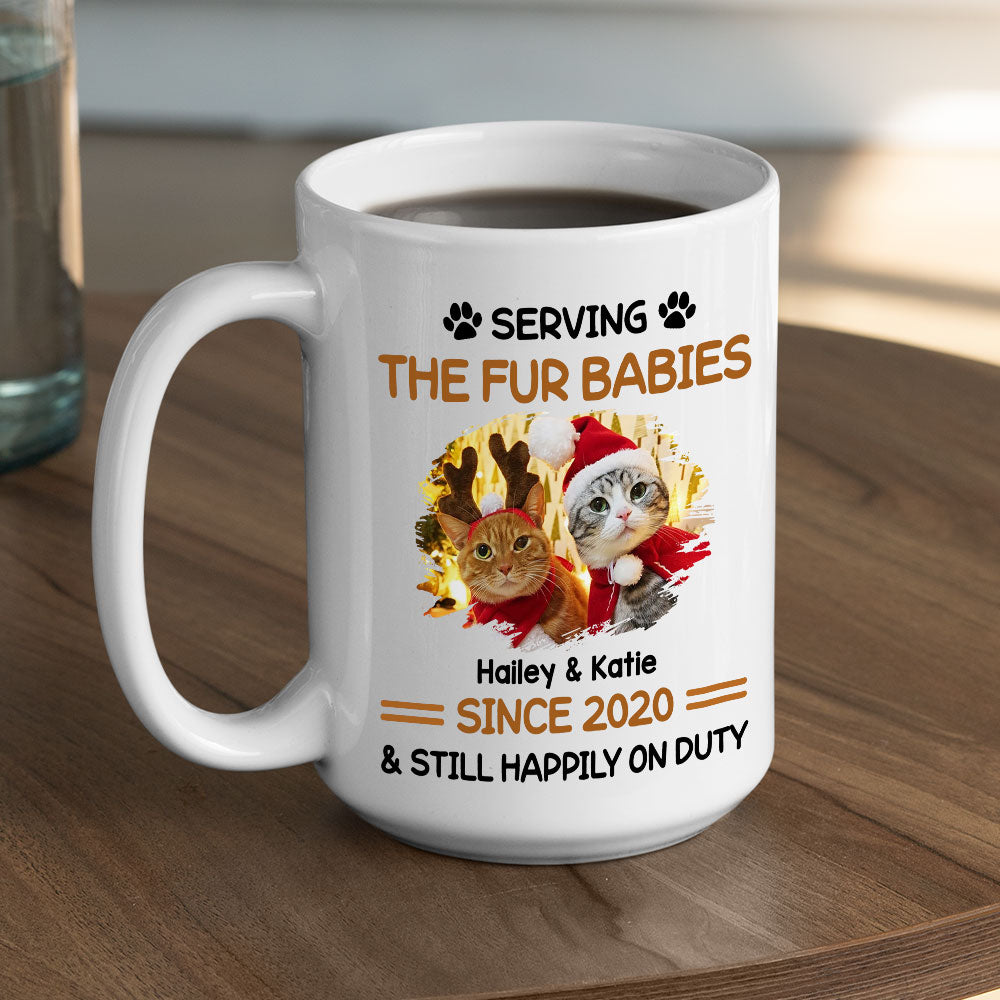 Happily On Duty - Personalized Custom Ceramic Coffee Mug for Pet Lovers