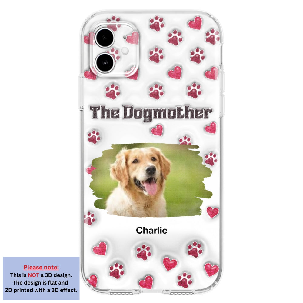 Slay Cartoon Dog Mother Photo - Personalized Custom 3D Inflated Effect Premium Phone Case for All Occasions