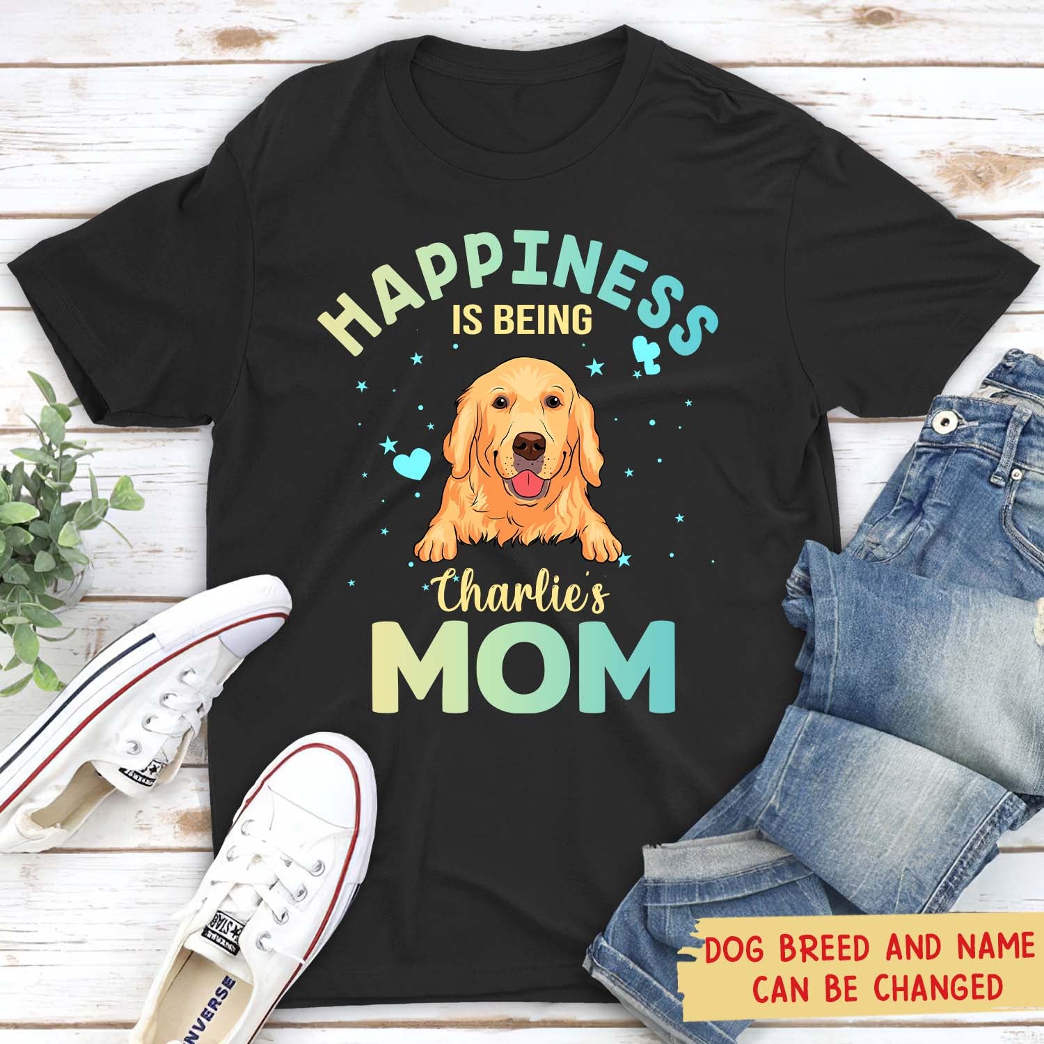Being A Dog Mom 2 - Personalized Custom Unisex 5.3 oz T-shirt for Pet Lovers